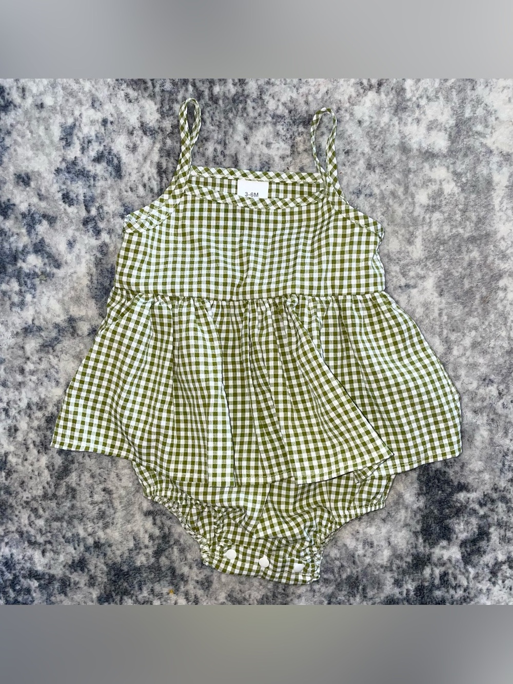 Gingham print dress size 3-6 months
